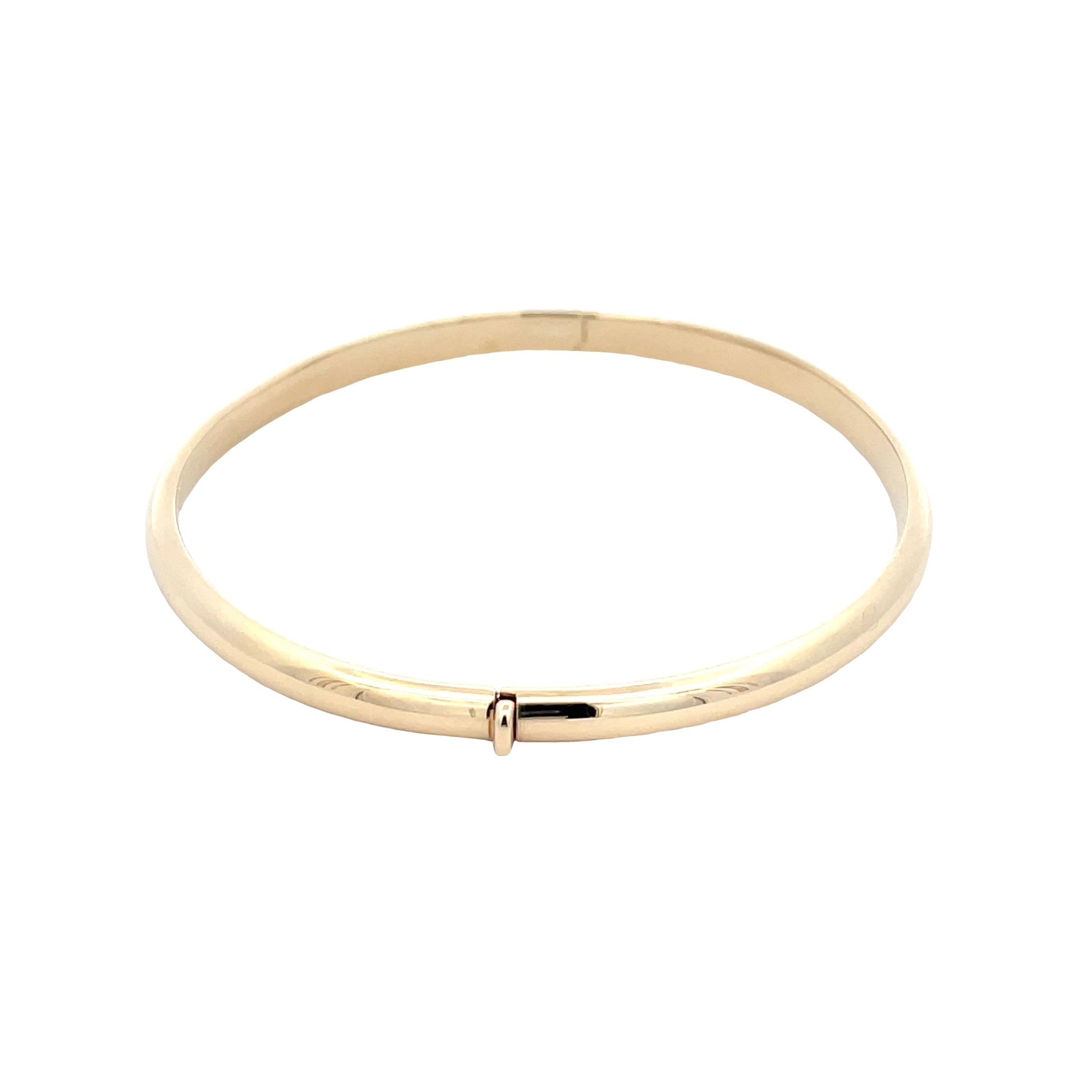 Yellow Gold 4mm "D" Shape Bangle  Gardiner Brothers   