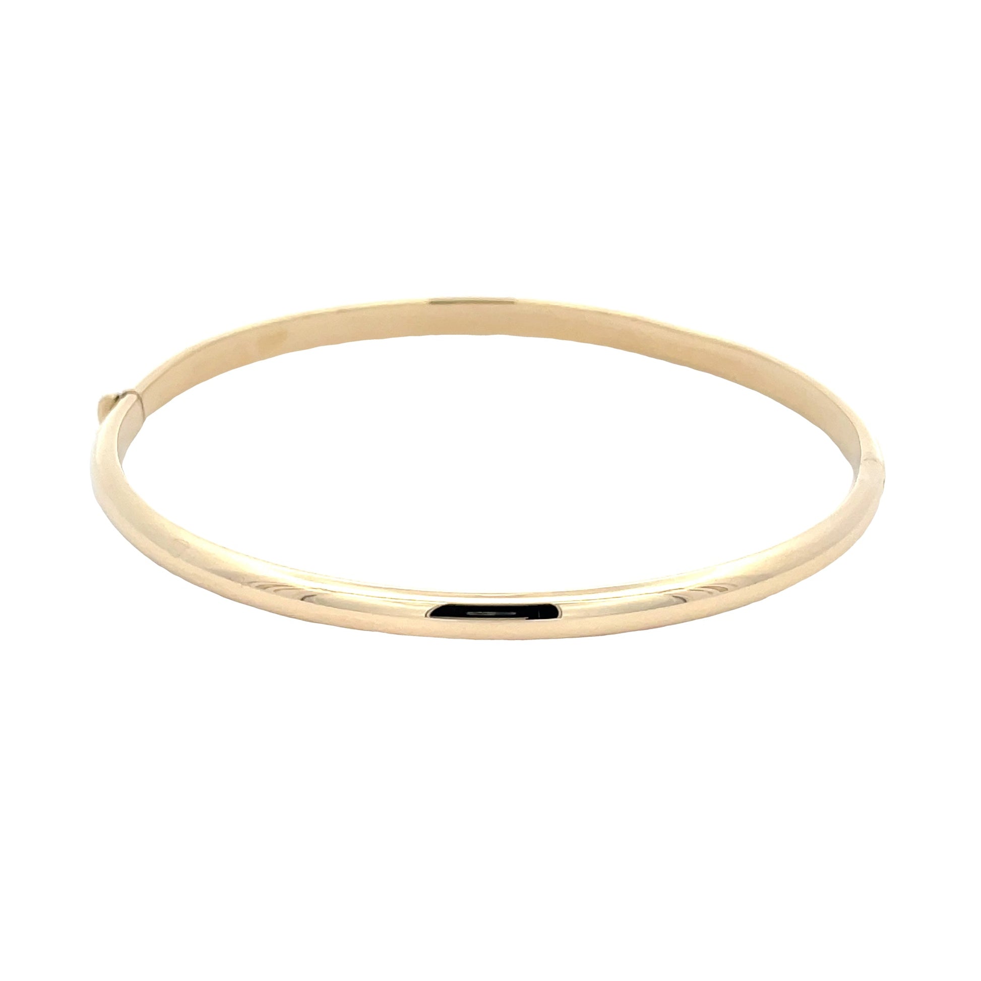 Yellow Gold 4mm Court Bangle  Gardiner Brothers   