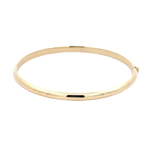 Yellow Gold 4mm Court Bangle  Gardiner Brothers   