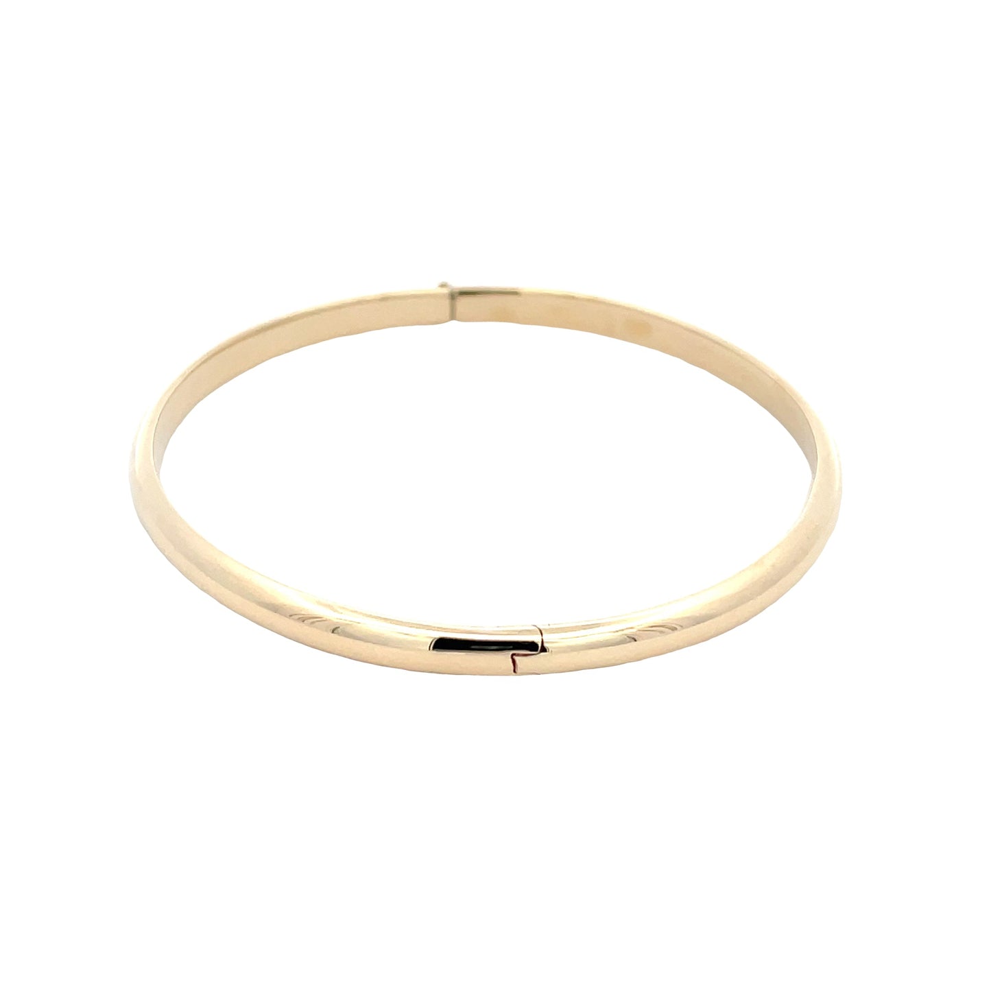 Yellow Gold 4mm "D" Shape Bangle  Gardiner Brothers   