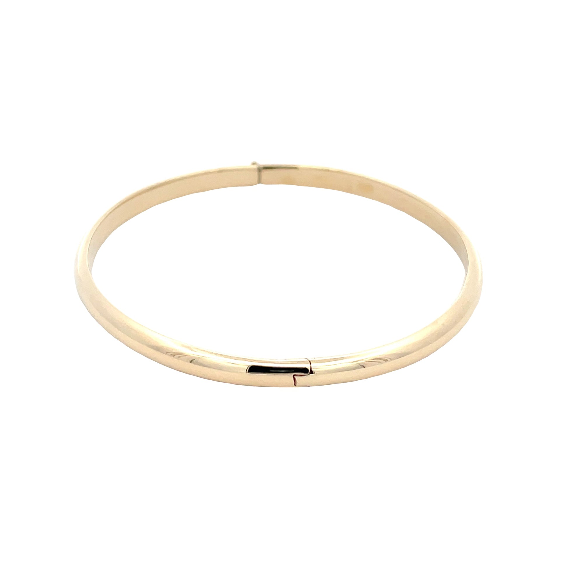 Yellow Gold 4mm Court Bangle  Gardiner Brothers   