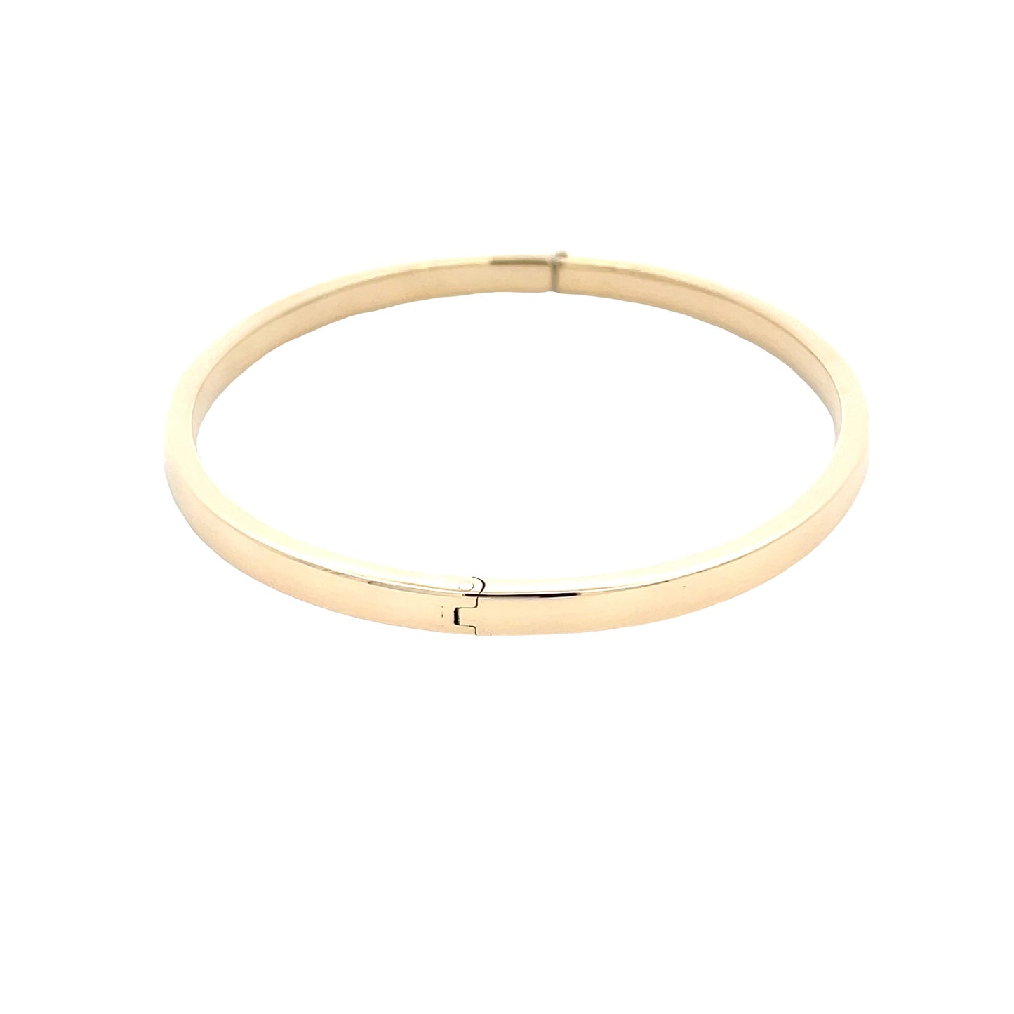 Yellow Gold 4mm Flat Profile Bangle  Gardiner Brothers   