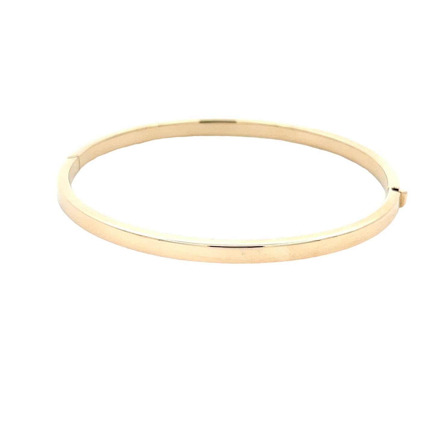 Yellow Gold 4mm Flat Profile Bangle  Gardiner Brothers   