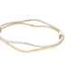 Yellow and White Gold Wavy Bangle  Gardiner Brothers   