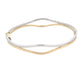 Yellow and White Gold Wavy Bangle  Gardiner Brothers   
