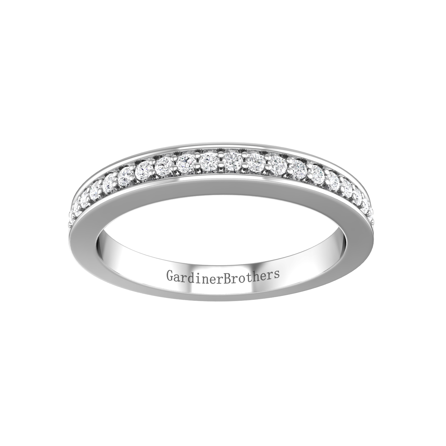 Diamond Set Pavé Style Wedding Band  Gardiner Brothers   