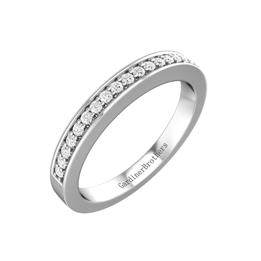 Diamond Set Pavé Style Wedding Band  Gardiner Brothers   