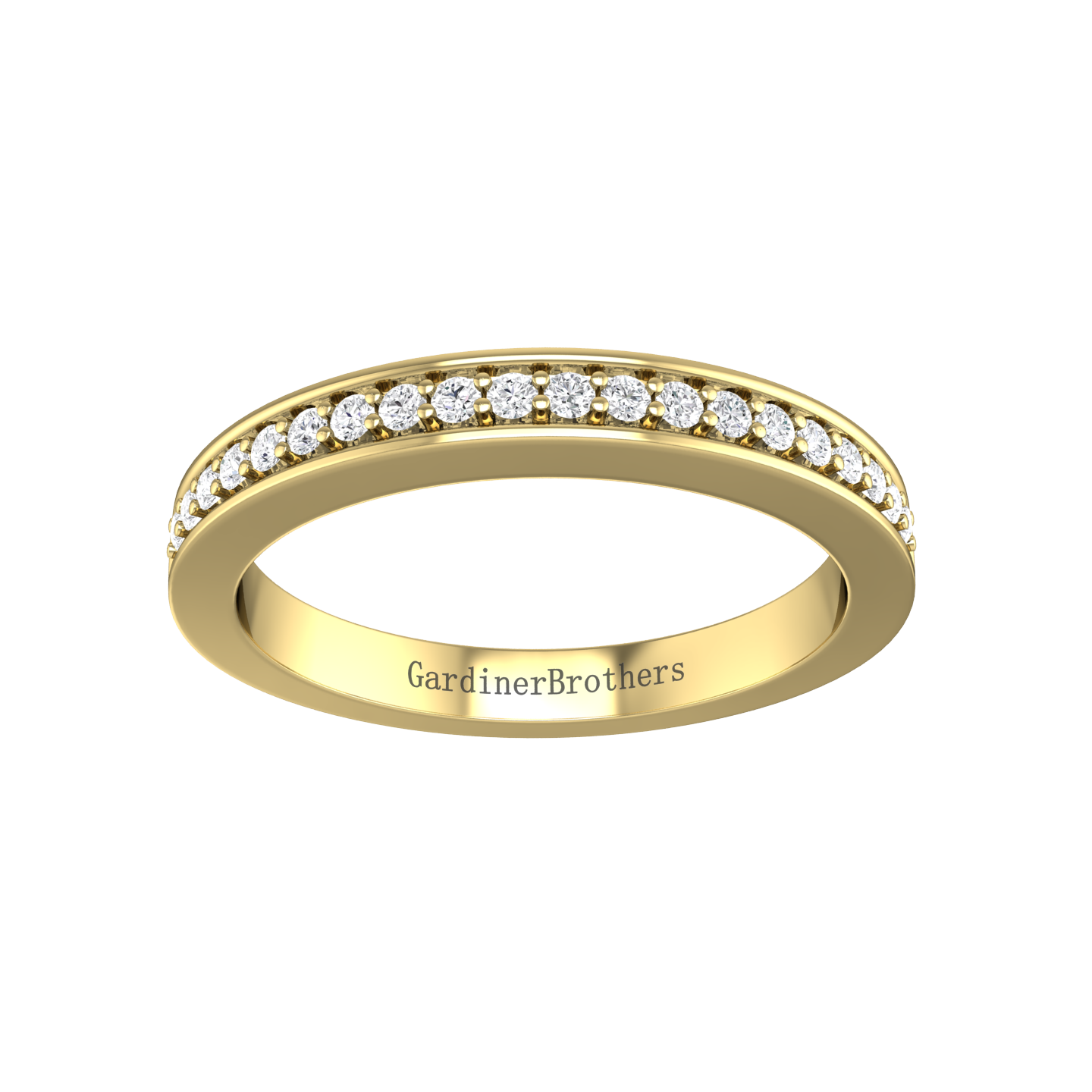 Diamond Set Pavé Style Wedding Band  Gardiner Brothers   