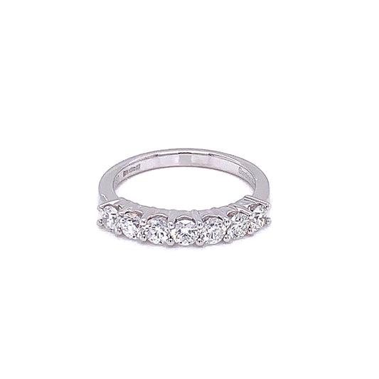 Round Brilliant Cut 7 Stone Eternity Ring - 0.75cts  gardiner-brothers