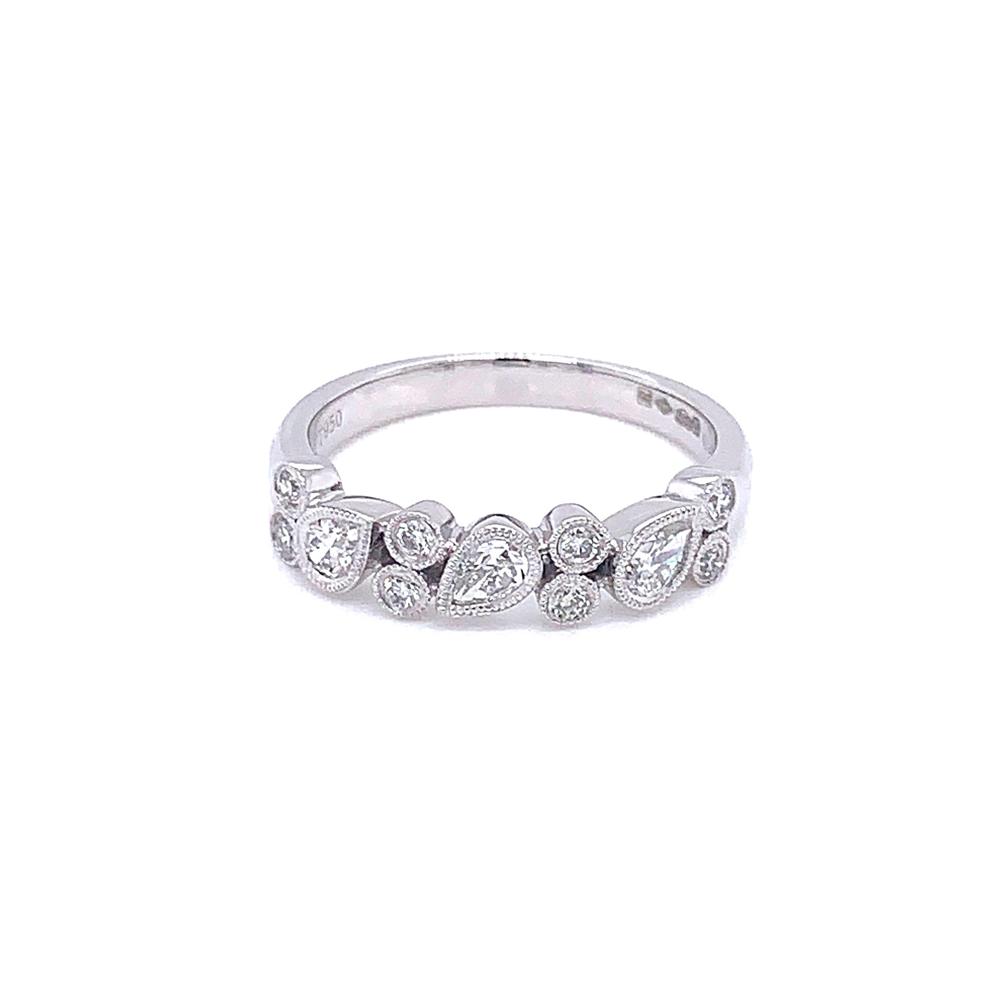 Diamond Pear and Brilliant Cut Eternity Ring  gardiner-brothers