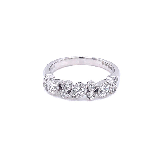 Diamond Pear and Brilliant Cut Eternity Ring  gardiner-brothers