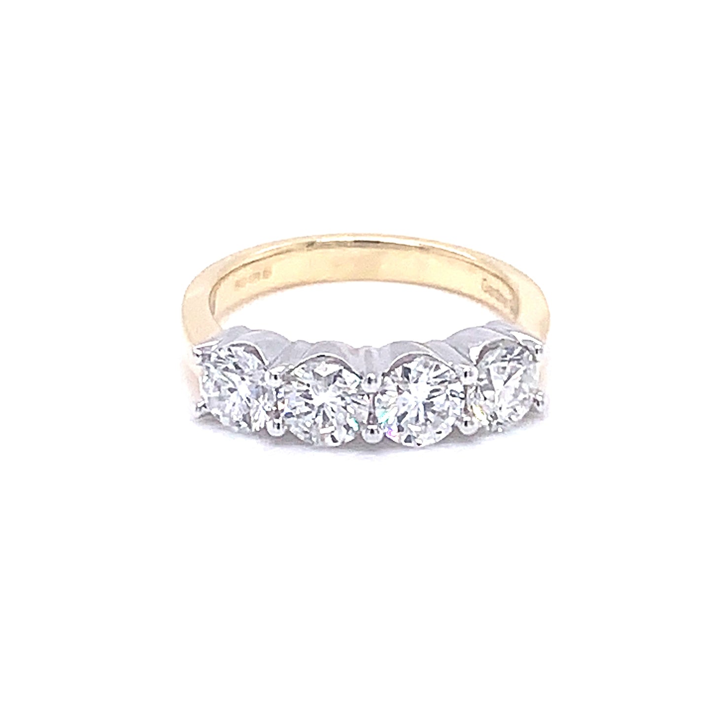 4 Stone Round Brilliant Cut Diamond Eternity Ring - 1.60cts  gardiner-brothers