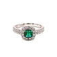 Emerald and Diamond Vintage Style Ring  Gardiner Brothers