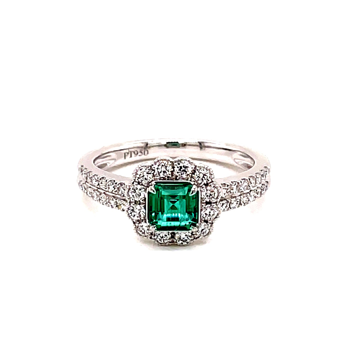 Emerald and Diamond Vintage Style Ring  Gardiner Brothers