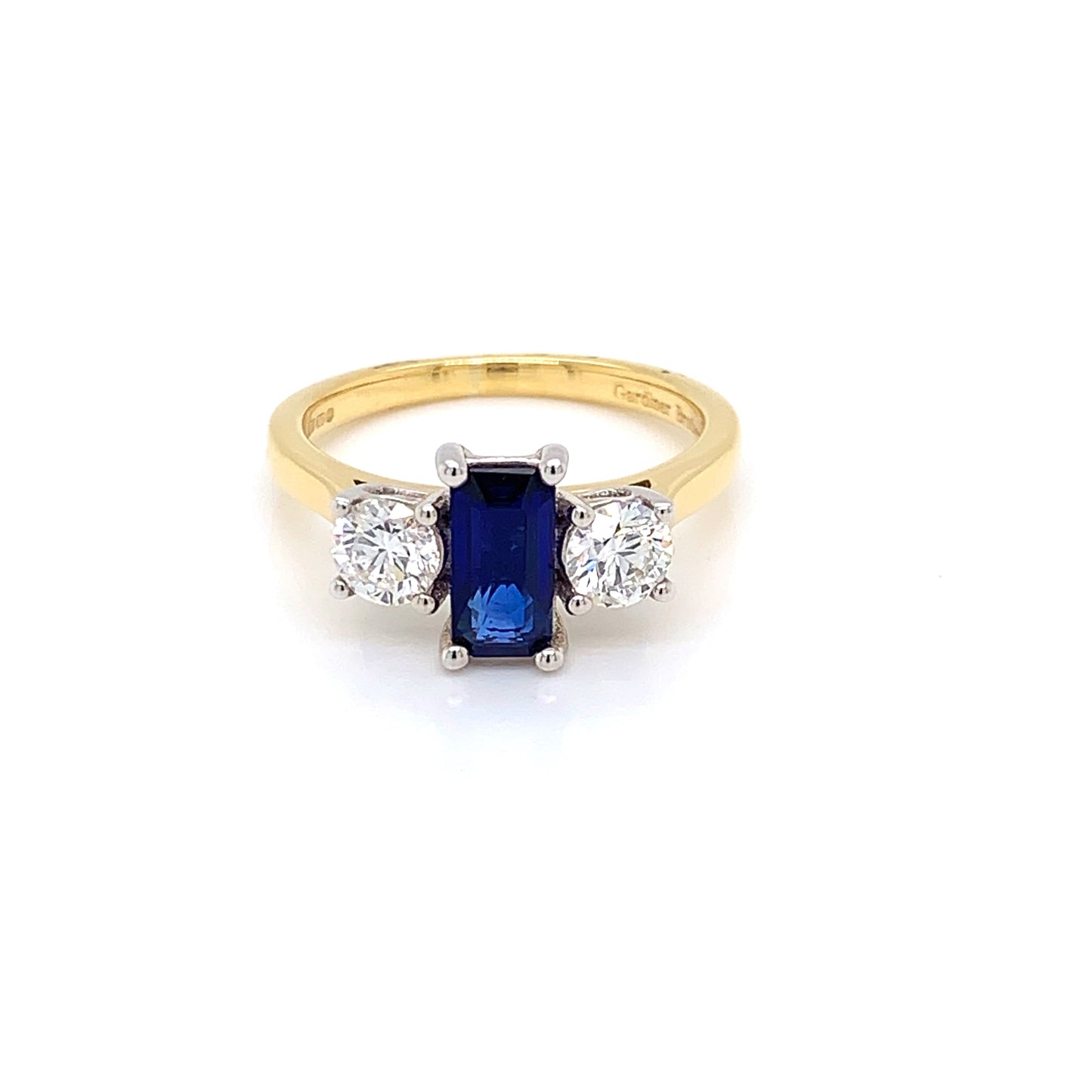 Sapphire and Diamond 3 Stone Ring  gardiner-brothers