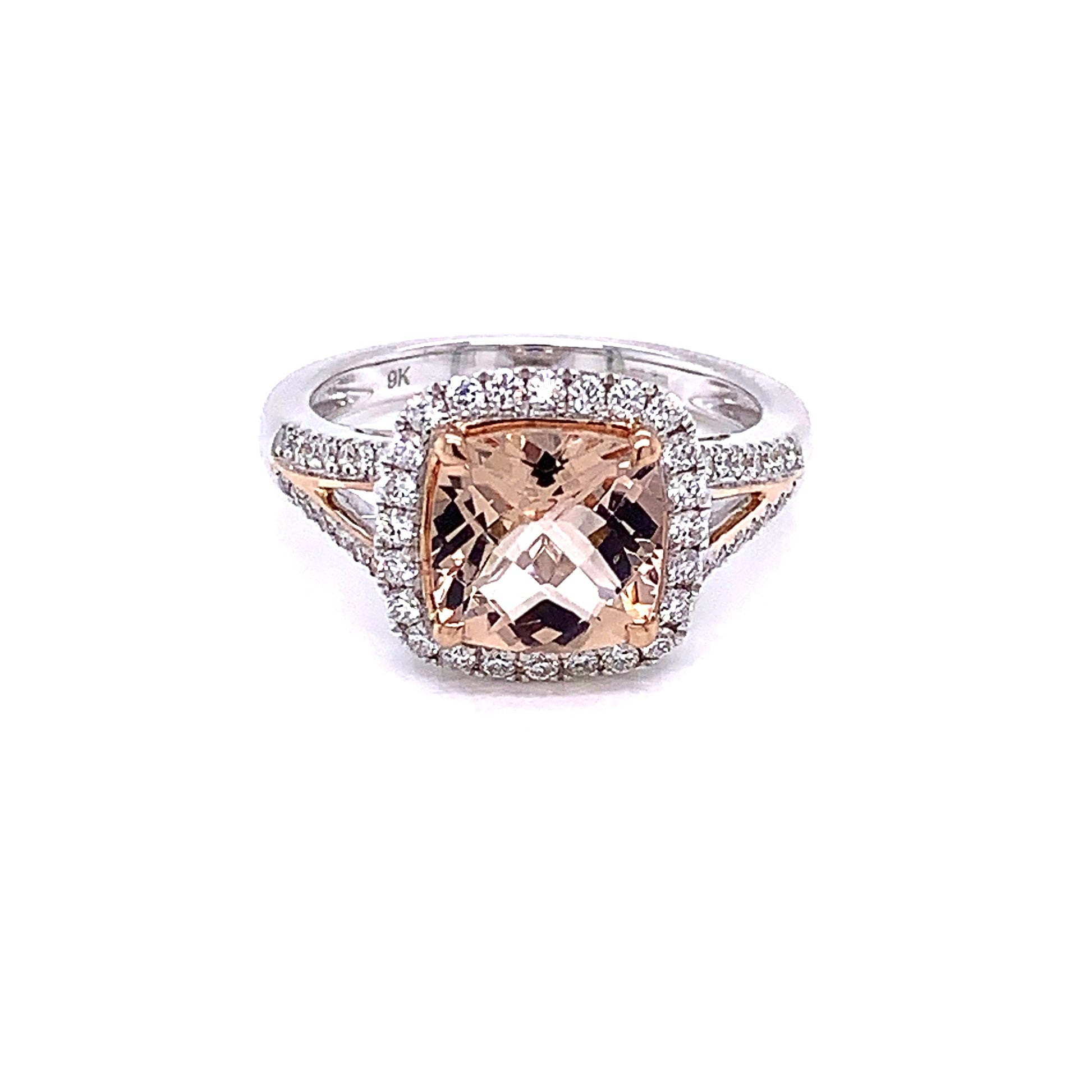 Morganite and Diamond Ring  gardiner-brothers