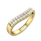 Double Row Curved Shaped Wedding Band  Gardiner Brothers 18ct Yellow Gold 0.30cts 