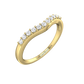 Bow Shaped Diamond Set Wedding Band  Gardiner Brothers 0.15cts 18ct Yellow Gold 
