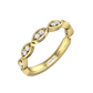 Round Brilliant Cut Vintage Style Diamond Set Wedding Band  Gardiner Brothers 0.12cts 18ct Yellow Gold 