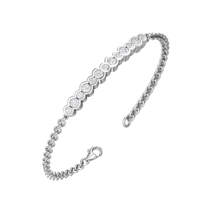 Eclipse Collection All Diamond Bracelet  Gardiner Brothers 18ct White Gold  