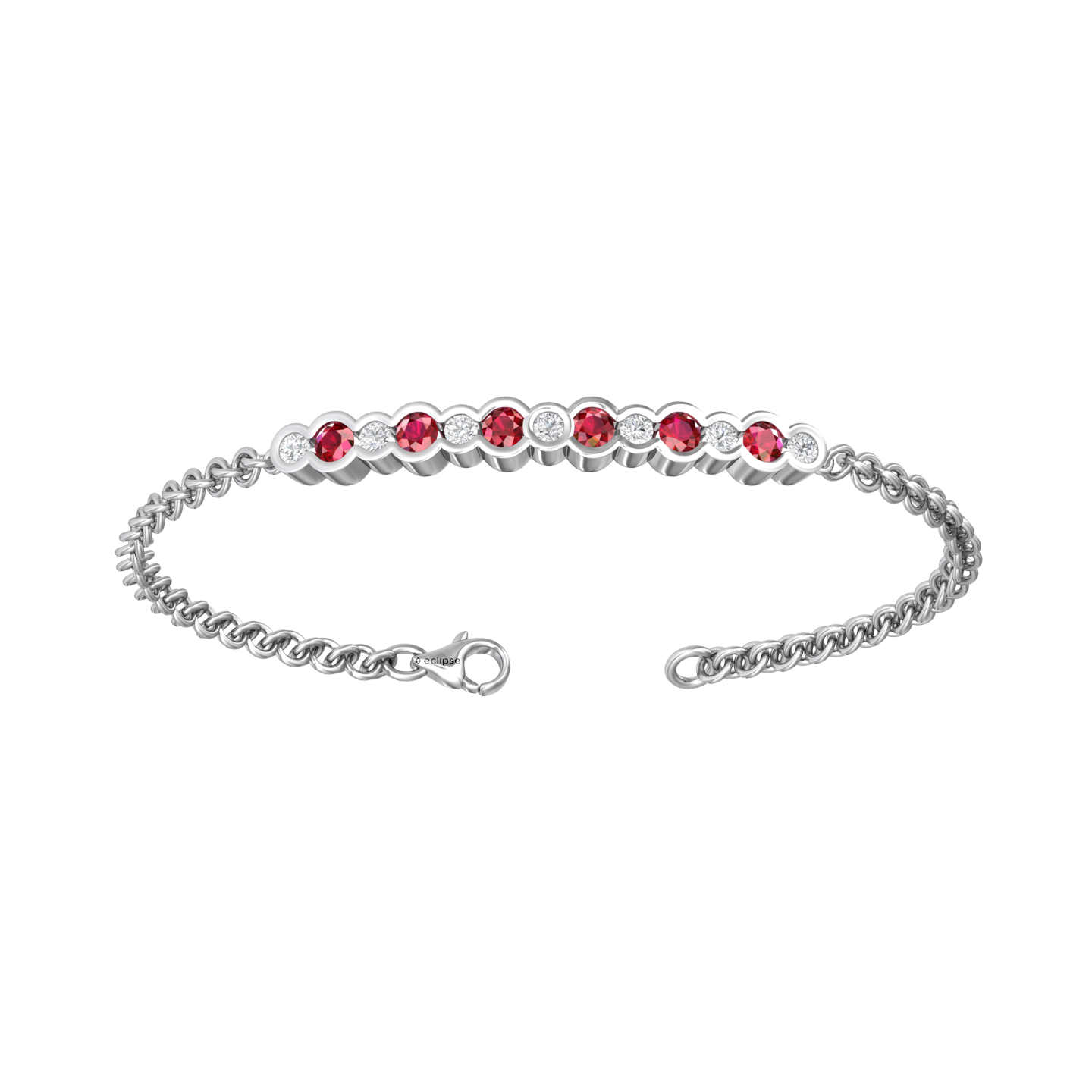 Eclipse Collection Ruby and Diamond Bracelet  Gardiner Brothers   