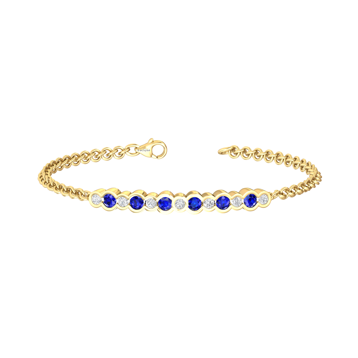 Eclipse Collection Sapphire and Diamond Bracelet  Gardiner Brothers   