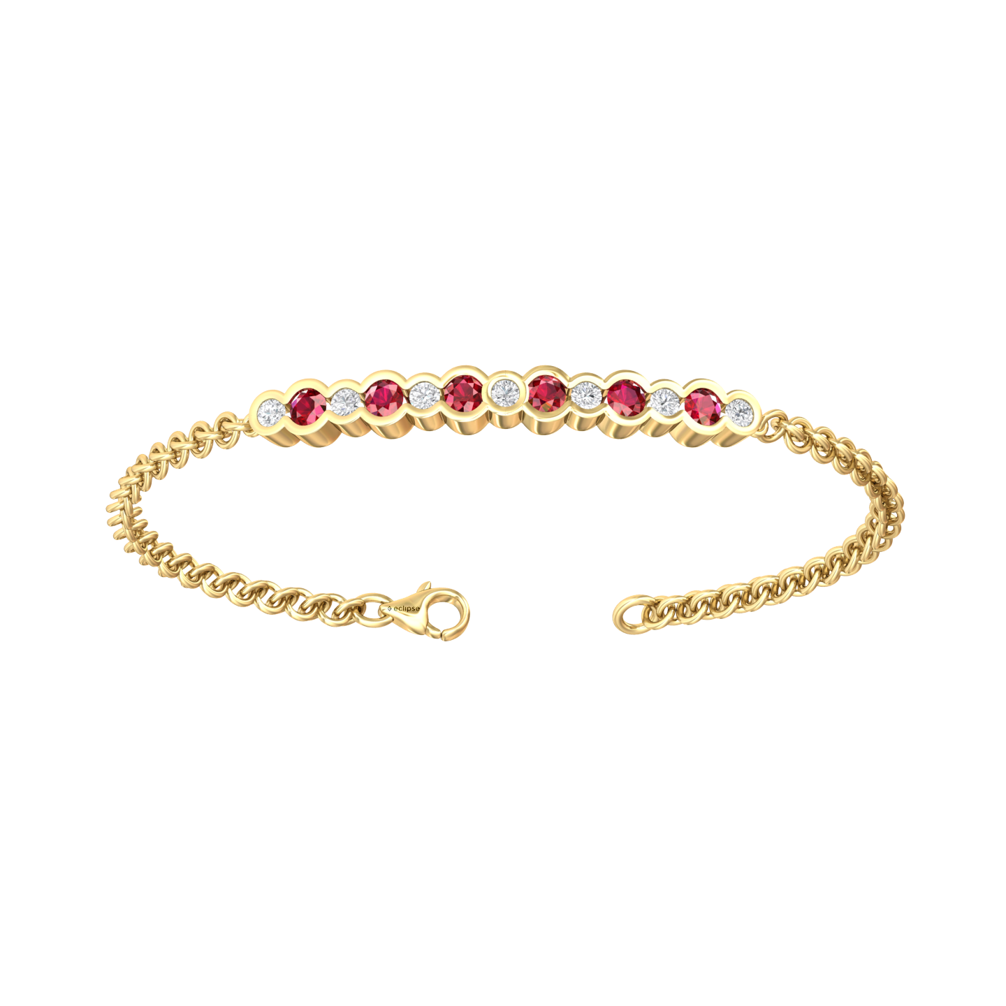 Eclipse Collection Ruby and Diamond Bracelet  Gardiner Brothers   