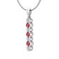 Eclipse Collection Ruby and Diamond Stick Pendant  Gardiner Brothers   
