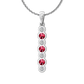 Eclipse Collection Ruby and Diamond Stick Pendant  Gardiner Brothers   