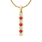 Eclipse Collection Ruby and Diamond Stick Pendant  Gardiner Brothers 18ct Yellow Gold  