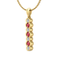Eclipse Collection Ruby and Diamond Stick Pendant  Gardiner Brothers   