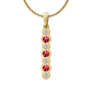 Eclipse Collection Ruby and Diamond Stick Pendant  Gardiner Brothers   
