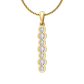 Eclipse Collection All Diamond Stick Pendant  Gardiner Brothers 18ct Yellow Gold  