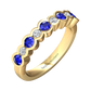 Eclipse Collection Sapphire and Diamond Ring  Gardiner Brothers 0.29cts 18ct Yellow Gold 