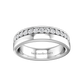 Half Pavé Set Round Brilliant Cut Diamond Off-set Wedding Band  Gardiner Brothers   