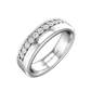 Half Pavé Set Round Brilliant Cut Diamond Off-set Wedding Band  Gardiner Brothers   