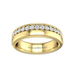 Half Pavé Set Round Brilliant Cut Diamond Off-set Wedding Band  Gardiner Brothers   