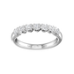 DIAMOND SET 7 STONE HALF RUB-OVER STYLE WEDDING BAND  Gardiner Brothers   