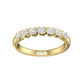 DIAMOND SET 7 STONE HALF RUB-OVER STYLE WEDDING BAND  Gardiner Brothers   