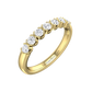 DIAMOND SET 7 STONE HALF RUB-OVER STYLE WEDDING BAND  Gardiner Brothers 0.25cts 18ct Yellow Gold 