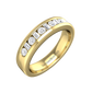 Round Brilliant and Baguette Cut Diamond Set Wedding Band  Gardiner Brothers   