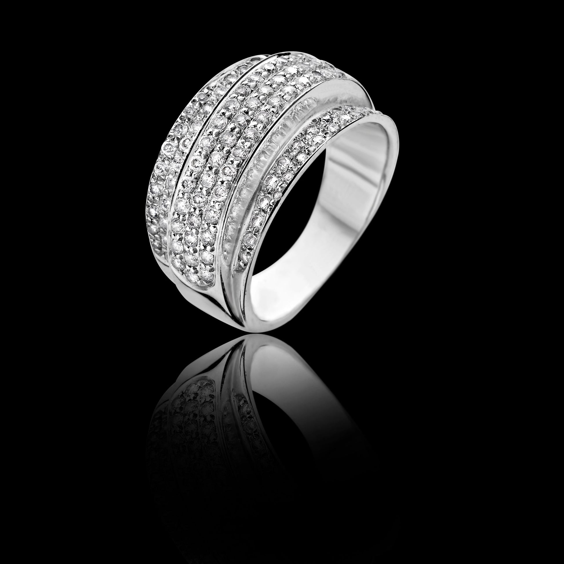 BelleChique Range Diamond Set Dress Ring  Gardiner Brothers