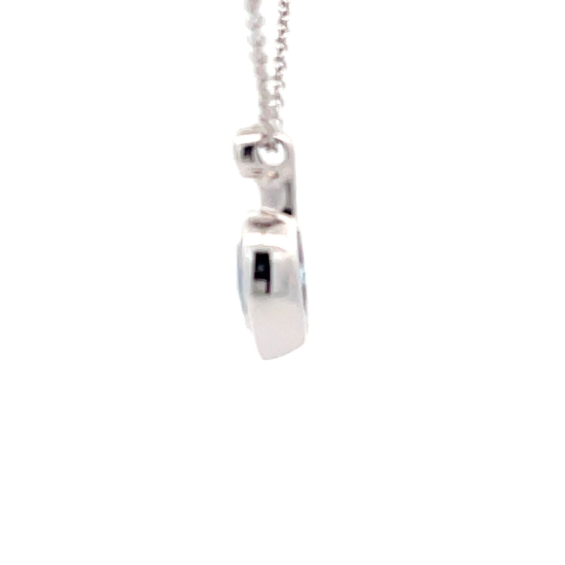 White Gold Swiss Blue Topaz Necklace  Gardiner Brothers