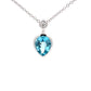 White Gold Swiss Blue Topaz Necklace  Gardiner Brothers