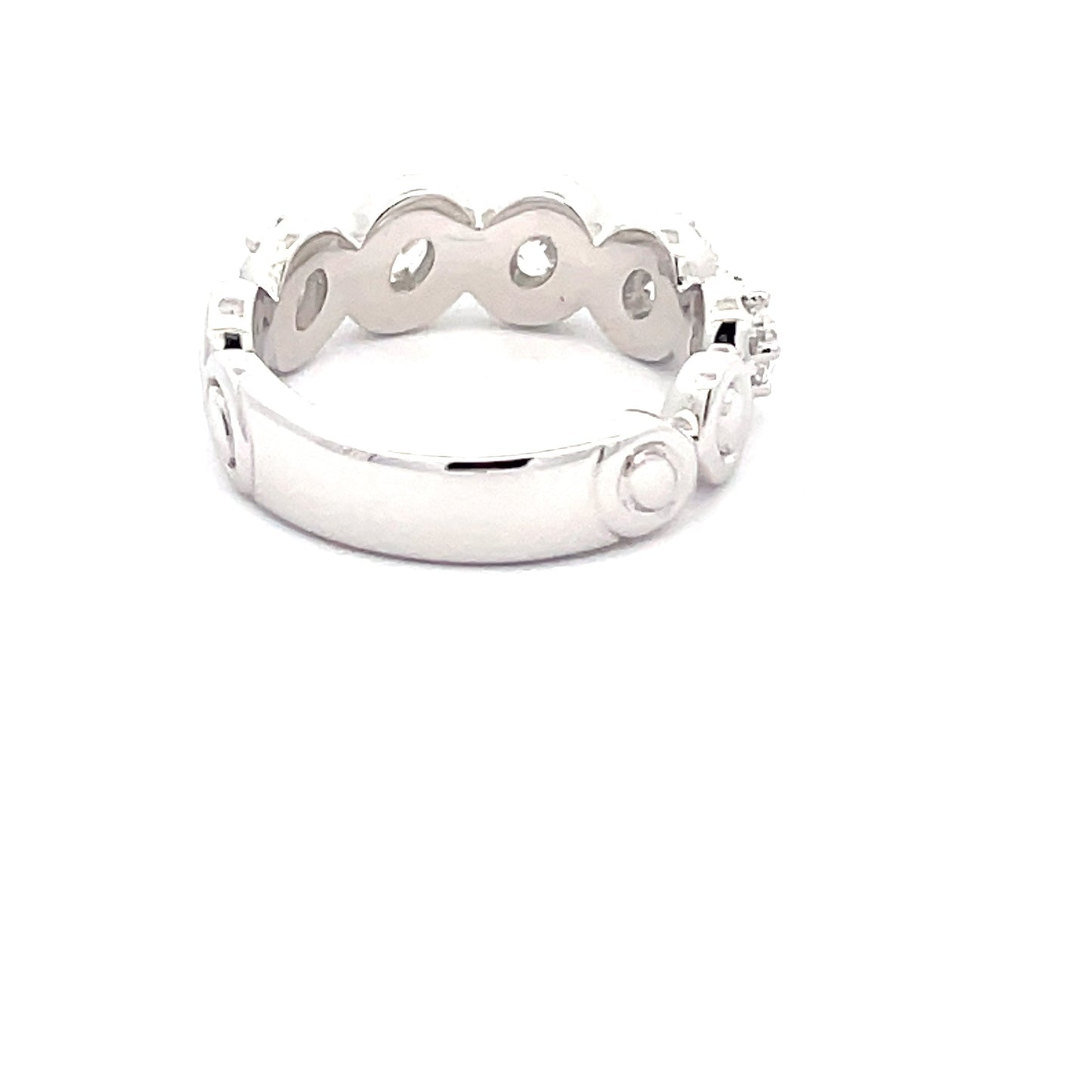 Oval Shaped Diamond Halo Style Eternity Ring  Gardiner Brothers