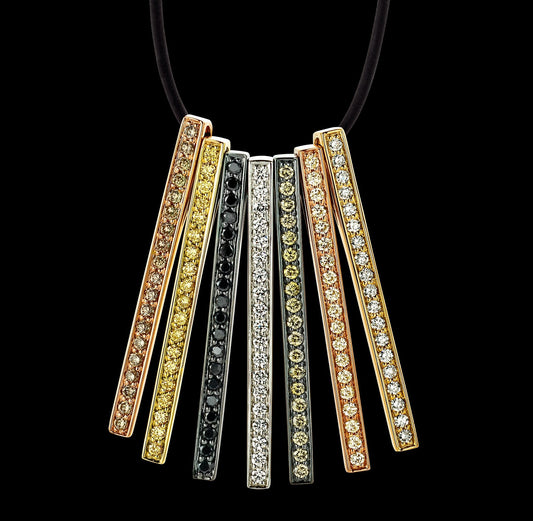 BelleChique 7 Stick Diamond Pendant  Gardiner Brothers