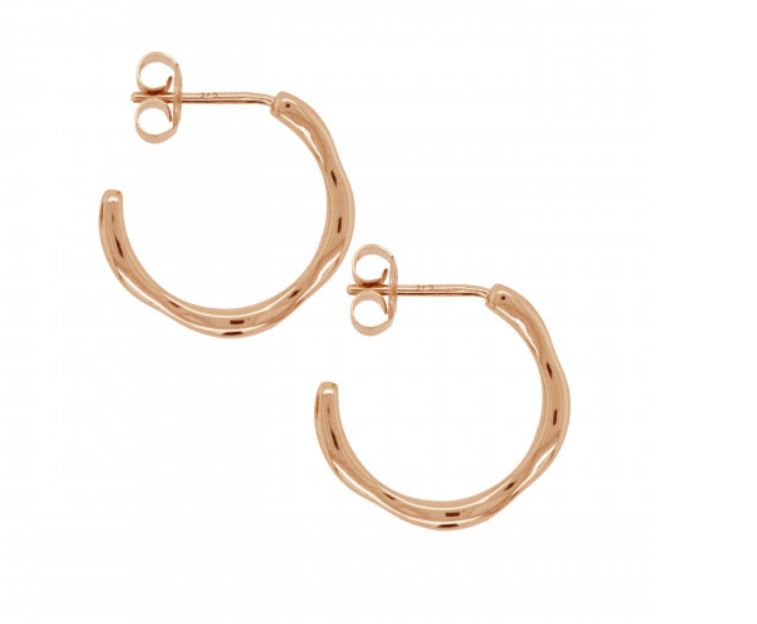 Rose Gold Bone Style Earrings  Gardiner Brothers