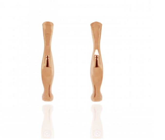 Rose Gold Bone Style Earrings  Gardiner Brothers