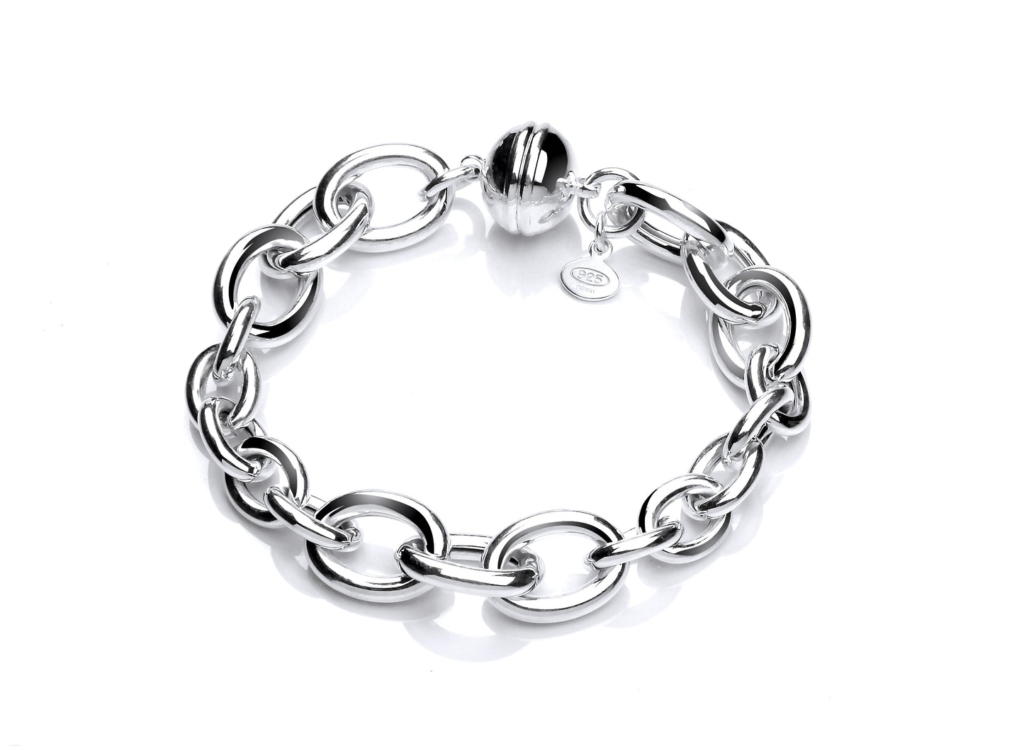 Silver Oval Link Bracelet  Gardiner Brothers