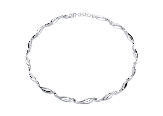 Silver Tulip Link Necklace  Gardiner Brothers